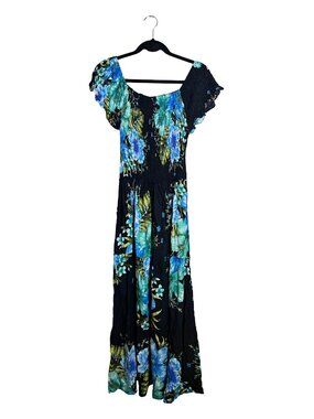 Westside Designs Floral Maxi Dress Smocked Plus Size Boho